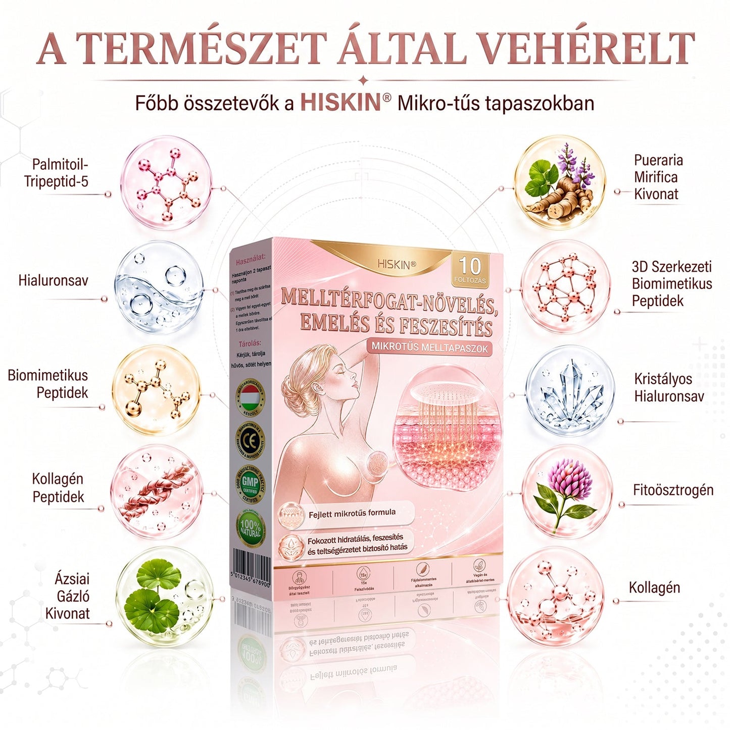 🥇HISKIN® MELLEMELŐ ÉS FESZESÍTŐ MIKROTŰS TAPASZOK