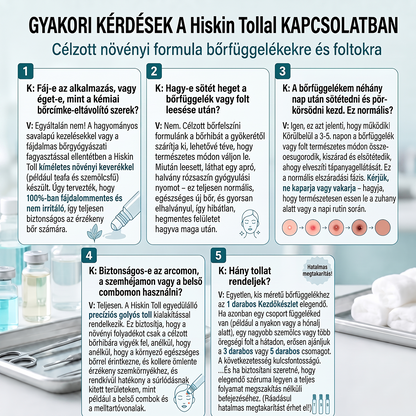 𝐇𝐈𝐒𝐊𝐈𝐍® 7 napos megoldás bőrkinövésekre és foltokra | Fájdalommentes precíziós rollerball, hegek nélkül