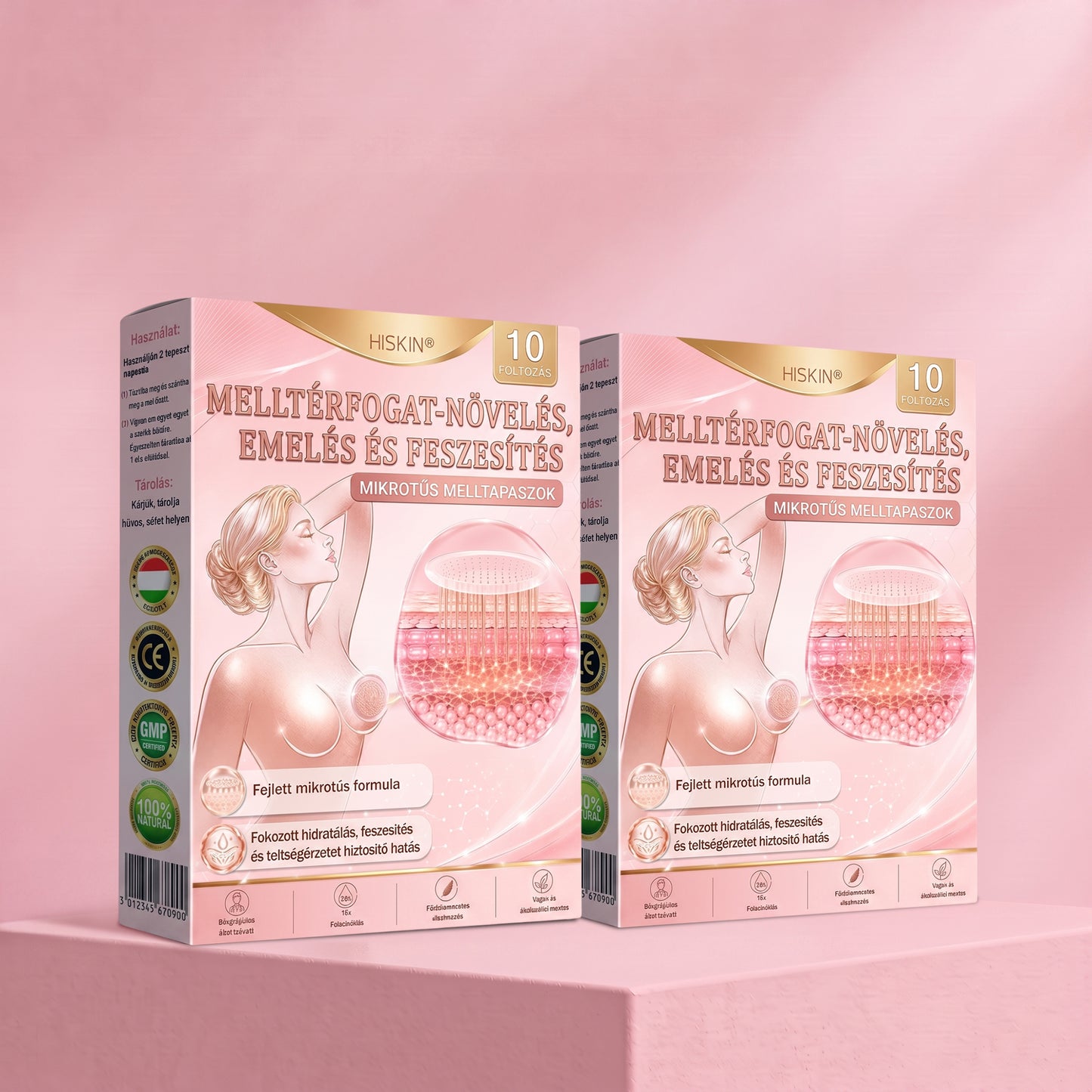 🥇HISKIN® MELLEMELŐ ÉS FESZESÍTŐ MIKROTŰS TAPASZOK